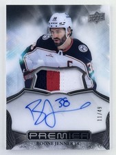 Boone Jenner 2022-23 Upper Deck Premier Auto Patch /49 #AV-BJ NHL Blue Jackets