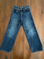 Gap Kids Boys 6 Slim Jeans, Loose Fit, Dark Wash, Adjustable Waist