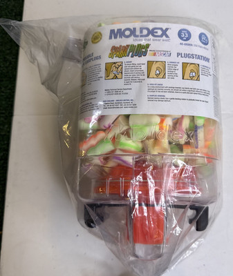 Moldex 6644 Sparkplug Disposable Earplugs with Plugstation, 250 Pairs,New Sealed