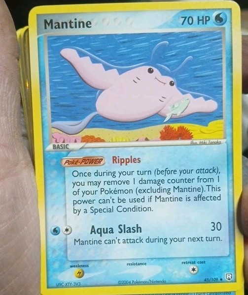 Mantine - 45/109 - Uncommon NM, English Pokemon EX Team Rocket Returns