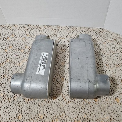 Lot 2 Killark TWOLB-6 Coduit Body With OL-60 Cover 
