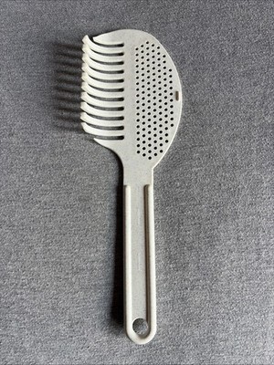 TUPPERWARE Spaghetti Pasta Fork Strainer Strain 'N Serve White Blue Speckled USA