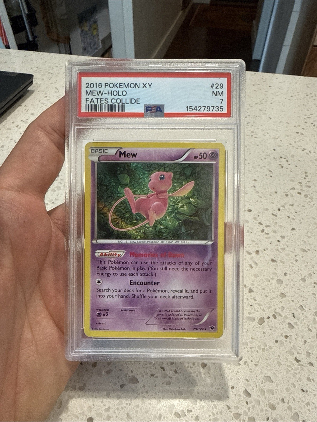 Pokemon XY Fates Collide #29/124 Mew – Holo PSA 7 Mint (2016)