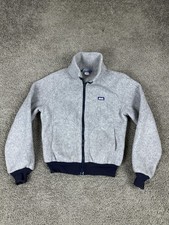 Vintage Hiker of New Hampshire Jacket Youth Medium Gray Fleece Zip Outdoor 90s