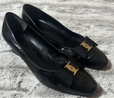 Vintage Bally Bow Patent Leather Pump Size 9.5-10