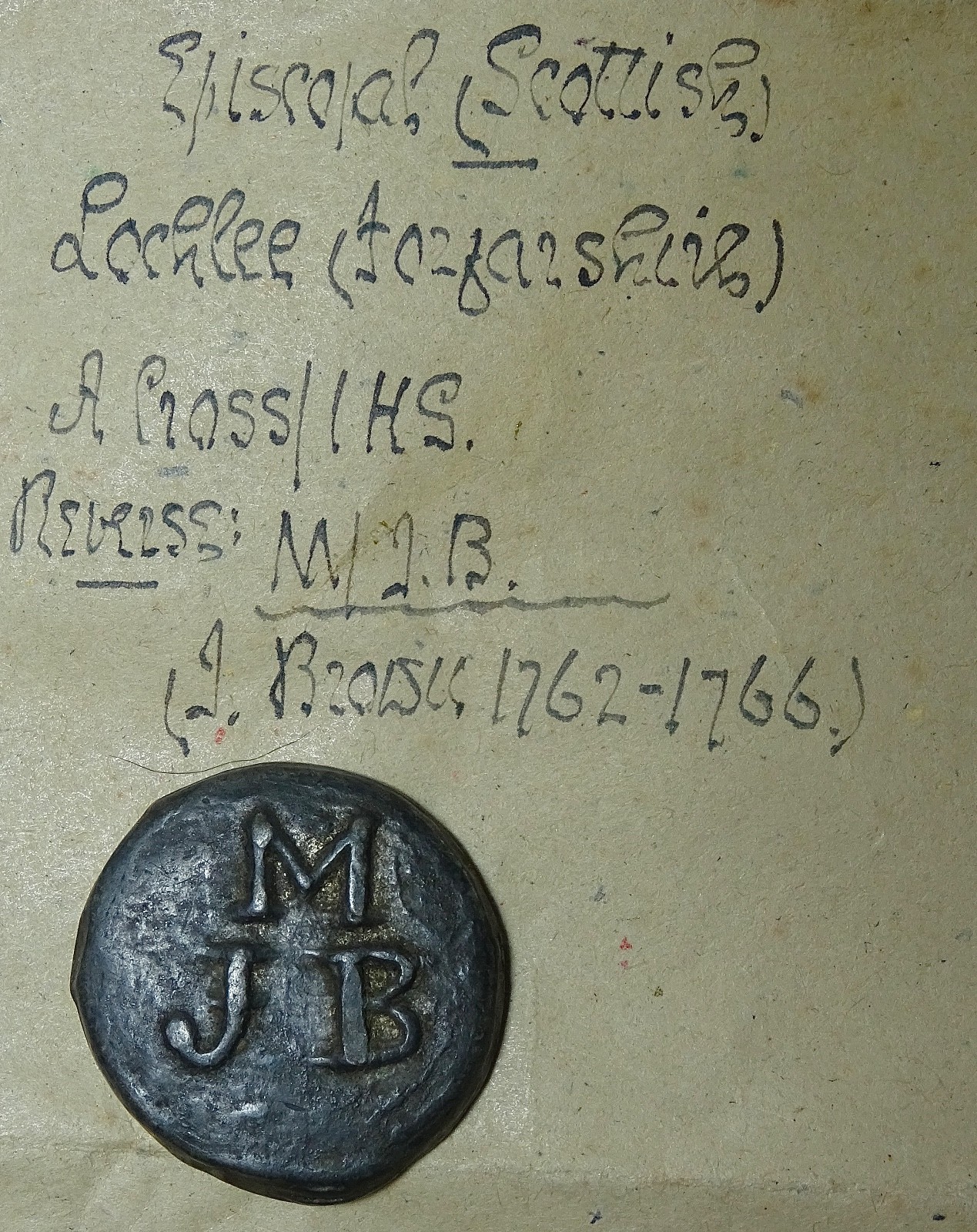 Scotland, Lochlee, Angus, (1762-66), Communion Token - Read!