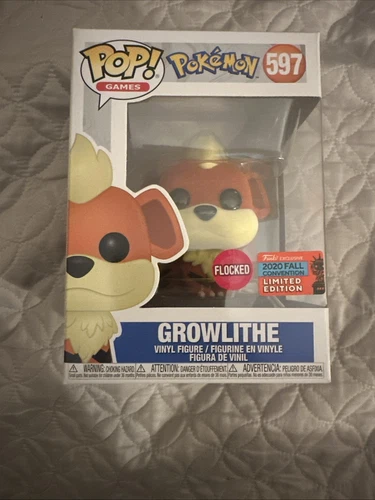 Pokemon Growlithe (Flocked) Funko POP! #597 2020 Fall Convention Games