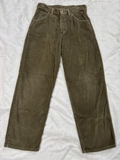 Vintage Wrangler Corduroy Pants Made USA Green Youth Boy's 16 27x28