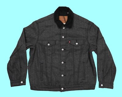 Levi's Premium Vintage Relaxed Trucker Jacket Lined Gray Men's S. *
