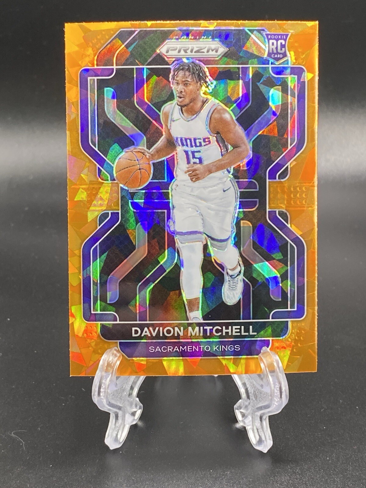 2021-22 Panini Prizm - Orange Ice Prizm #312 Davion Mitchell (RC)