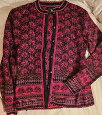Womens Collectible Dale Norway 100 Red New Wool Nordic Ski Cardigan Sweater M