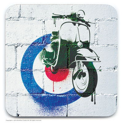 Brainbox Candy Vespa Retro Mod Roller Untersetzer Kaffe Tee Getränke Vintage