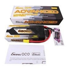 Gens Ace 6800mAh 6S 100C 22.8V HardCase G-Tech Advanced Lipo Battery Pack w/ EC5