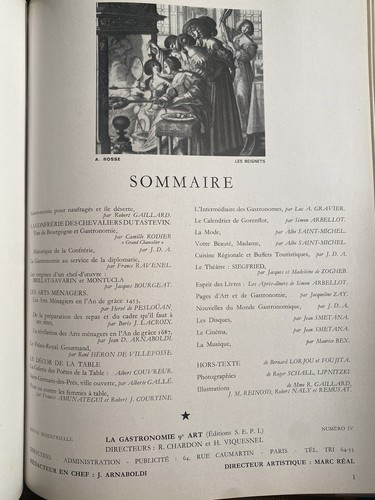La gastronomie. Neuvième art. Tête de collection de 4 n° illustrés de 1952 1953 - Picture 23 of 24