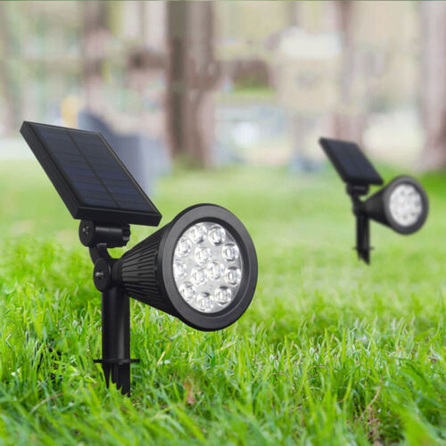 12LED Solar Lamp Outdoor Garden Spotlight Ground Plug Light (RGB) - Afbeelding 1 van 6
