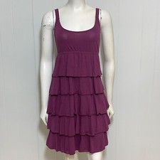 Ann Taylor LOFT Dress Women's MP Purple Layered Sleeveless Cotton Modal NWT