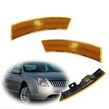 Amber Front Bumper Side Marker Lights Housings For Mercury Milan 2010 2011 2012