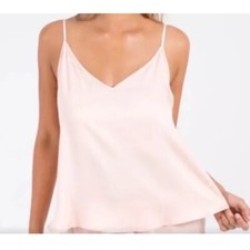 Ettitude Sateen Cami Cloud Pink L NWT Bamboo satin adjustable strap mature layer