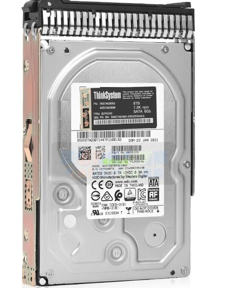Lenovo 8TB 3.5" Internal Hard Drive 00YK042 7XB7A00053 SATA 7200rpm 6Gbps HDD - Image 3 of 4