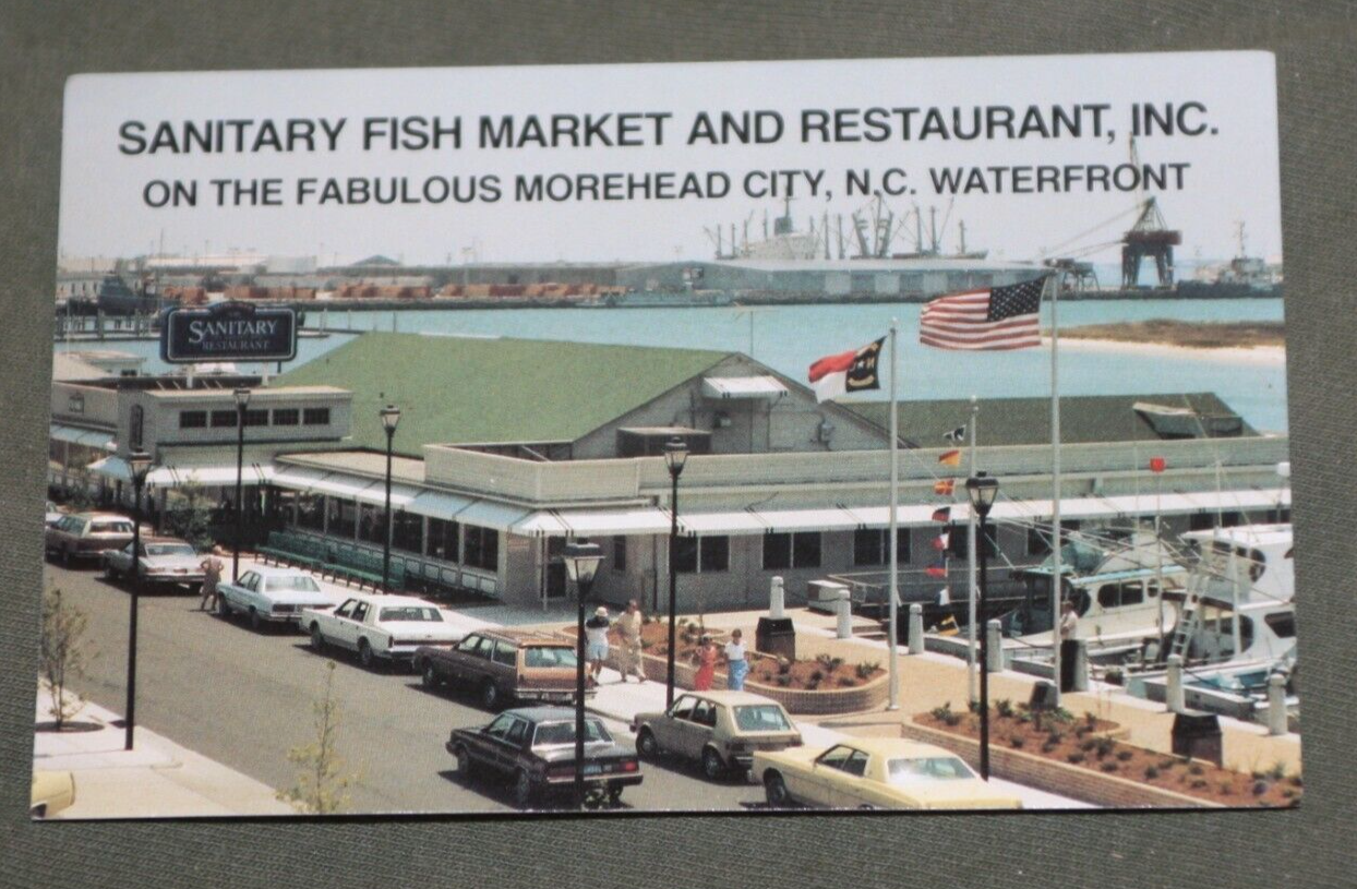 Vintage Postcard Sanitary Fish Market & Restaurant, Morehead City, NC