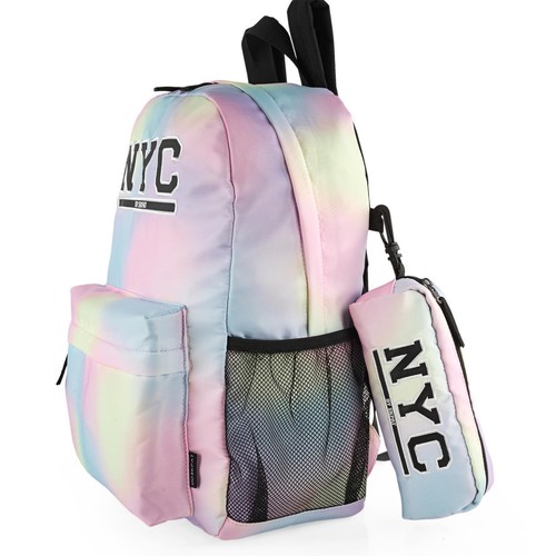 Mochila escolar para ordenador portatil impermeable con portatodo TIE DYE - Imagen 7 de 11