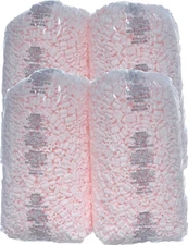 14,21,35 Cu. Ft. 4,6,10 Bags  Pink Anti Static Packing Peanuts
