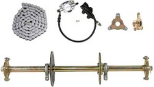 32" Go Kart Rear Axle Kit 428 Chain Sprocket Brake Wheel Hub Golf Cart E BIKE