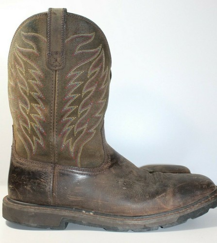 ariat black square toe work boots