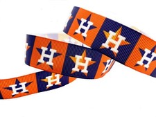 5 yards Astros ribbon. Houston Astros. Craft supplies. Baseball ribbon
