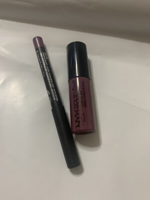 NYX Lip Pencil & liquid lipstick set in Acai You .02oz & .15oz NEW RARE