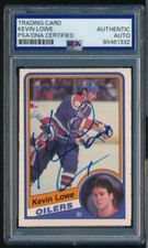 1984-85 O-PEE-CHEE #251 KEVIN LOWE signed auto autograph PSA/DNA clean