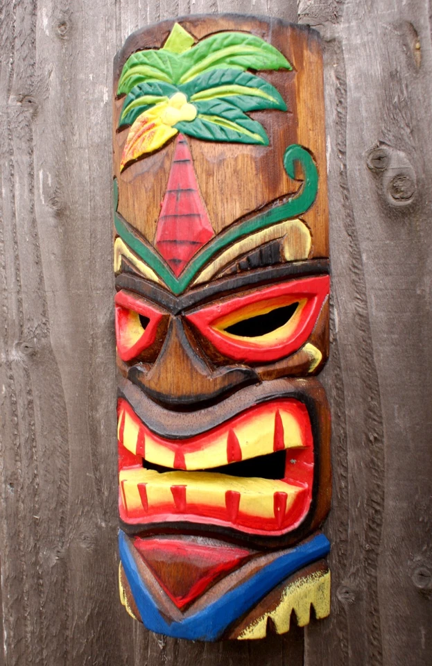 CLEARANCE 30cm Tiki Bar Wall Mask Wooden TikiBar Decoration SECONDS 6 - Image 2 of 4