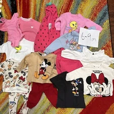 Baby clothes Girls 6-9 months 14 Pcs Pre Washed Multi Brands Mickey & Minnie