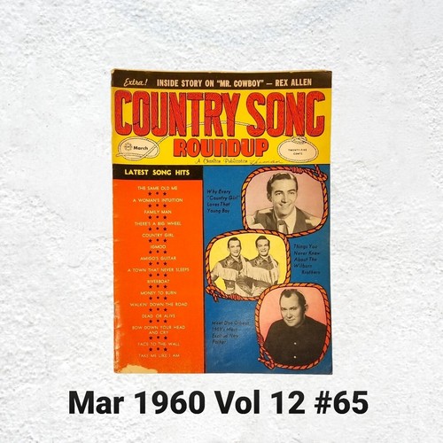 Country Song Roundup Fan Mag 1950s-60s Johnny Cash Don Gibson Marty Robbins - Picture 3 of 11