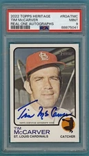 2022 Topps Heritage Real One Autographs Tim McCarver Auto #ROATMC PSA 9! POP 5!