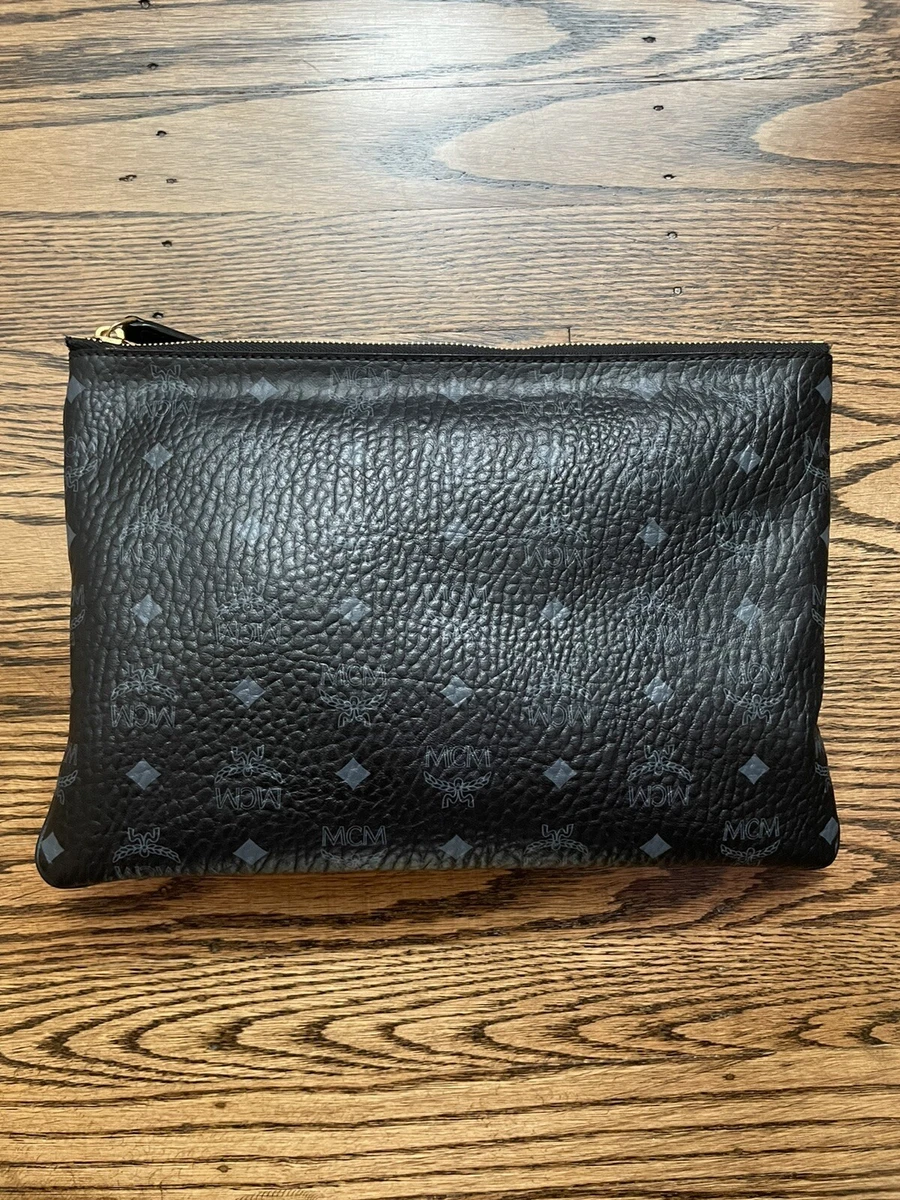 Mcm Visetos Original Pouch - Black