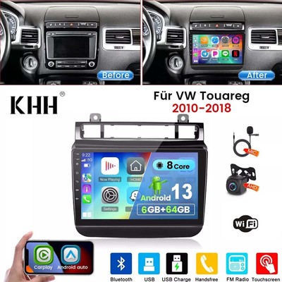 Autoradio 6+64G Für VW Touareg 2010-2018 Car Play Android 13 GPS Bluetooth+CAM