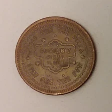Showbiz Pizza Place Arcade Copper Game Token 24mm