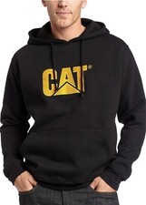 CAT Caterpillar Men s Embroidered Cotton Rich Pullover Logo Hoodie Sweatshirt, M