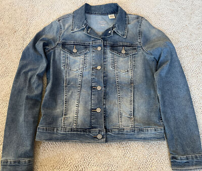 Signature by Levi Strauss Gold Label Jean Jacket Trucker Faded Look Small  Denim