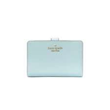 KATE SPADE Staci Madison Leather Medium Compact Bifold Wallet In Blue Glow