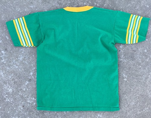 Vintage Velva Sheen T-Shirt ringer neck Mountain View Mustangs Youth L 14 16 - Picture 6 of 12