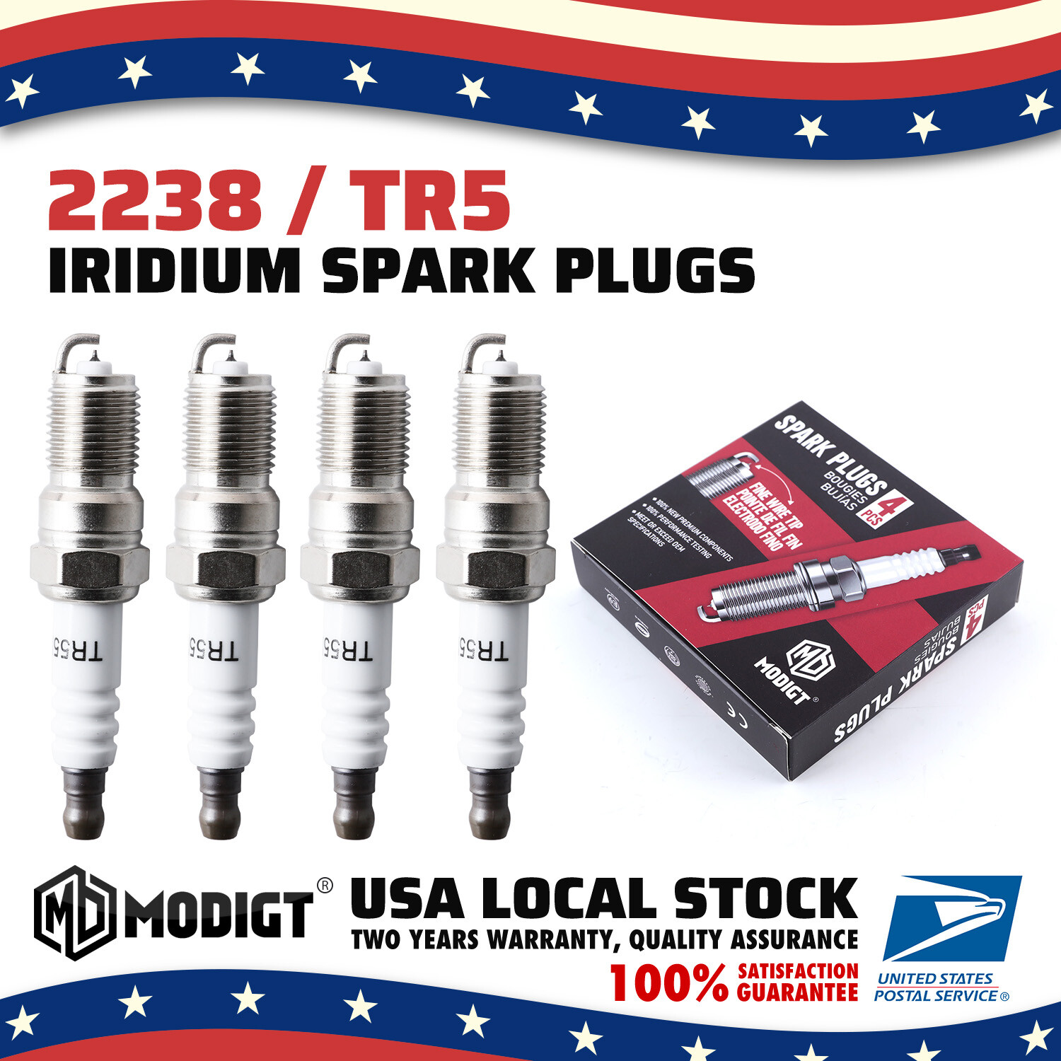8Pcs Iridium Fit NGK Spark Plugs 2238 TR5 BN3249 For Chevrolet Express 2500 GMC