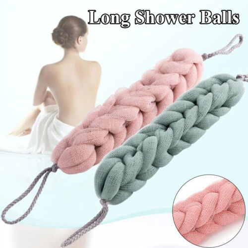Back Scrubber Bath Shower Mesh Sponge Exfoliating Body Brush Wash Puff Spa UK - Picture 2 of 19
