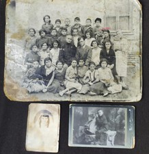 Vintage Photo Lot of 3 1900-1940s nice collectibles with letter on back soviet