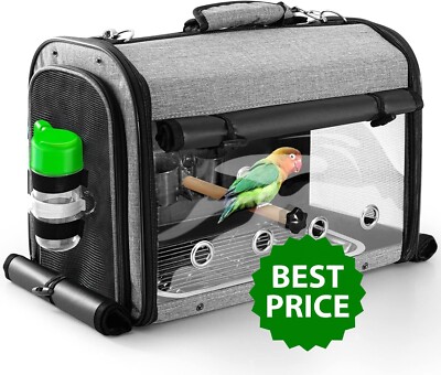 Bird Carrier Bag With Stand, Lightweight Backpack for Parrot, Portable Travel Ca