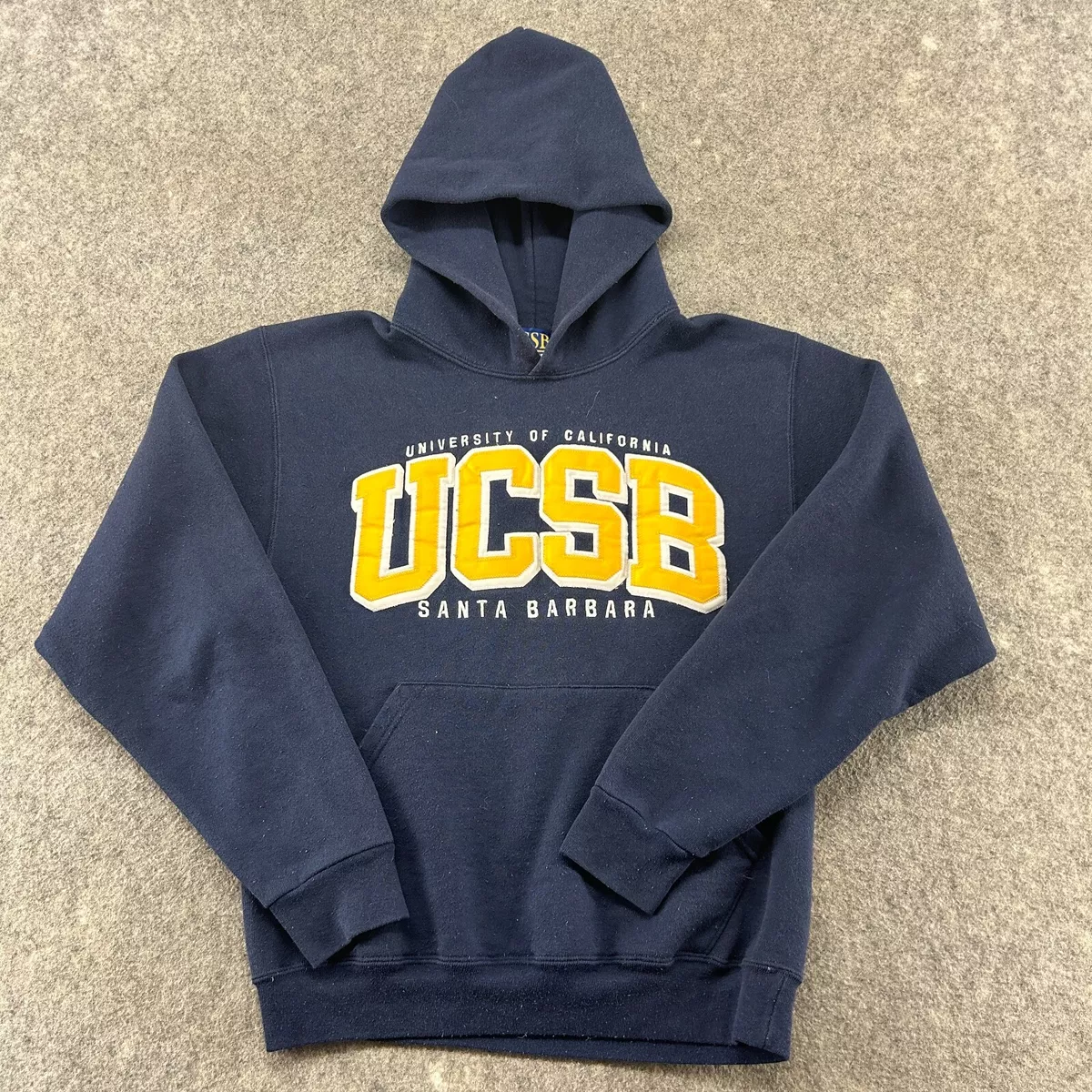 VINTAGE UC Santa Barbara Guachos Sweatshirt Mens Small Blue Hoodie
