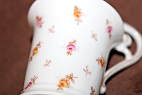Vintage R&C Germany Teacup & Saucer with Pink and Yellow Roses - Picture 5 of 11