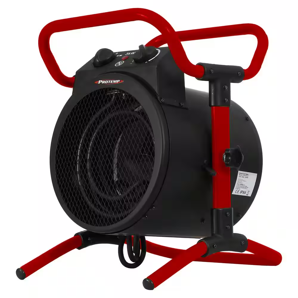 Electric Fan Heater with 240 Volt Thermostat overheat system Turbo 10,300 BTU-image