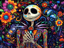 Halloween Diamond Art for Adults, Skullhead Jack Diamond Art Painting Kits for A